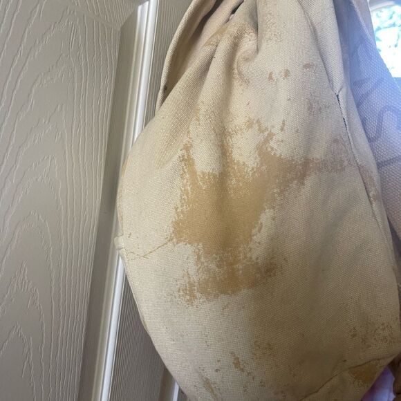 Vintage large canvas & Khaki camel large Backpack silver tone studs & hardwares - Picture 4 of 16